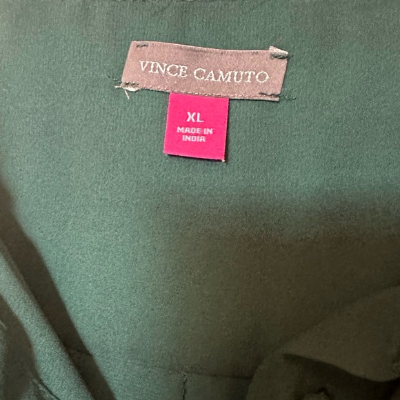 Vince Camuto Long Sleeve Blouse NWOT Green Button Front Size Extra Large - Picture 2 of 3